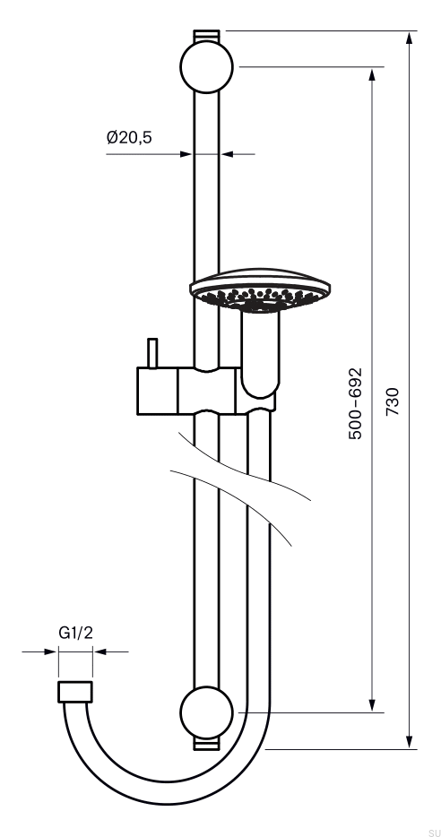 9418759--Drążek-prysznicowy-z-regulowanym-uchwytem-ściennym-ZSAL194-Mosiężny-Srebrny-Chromowany-Tapwell-Skandynawskie-Uchwyty_2