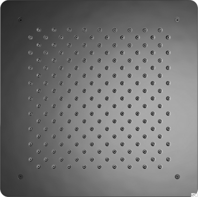 Głowica prysznicowa deszczownica podtynkowa kwadratowa 400 ZSOF097 Mosiężna Czarna Chromowana