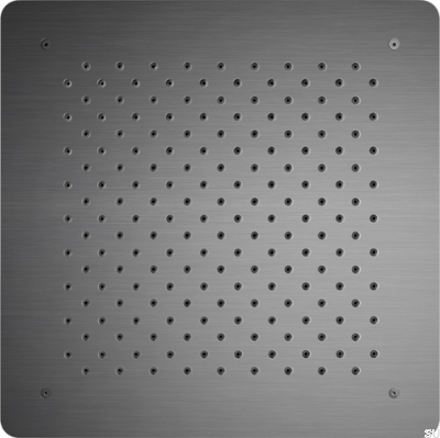 Głowica prysznicowa deszczownica podtynkowa kwadratowa 400 ZSOF097 Mosiężna Czarna Chromowana Szczotkowana