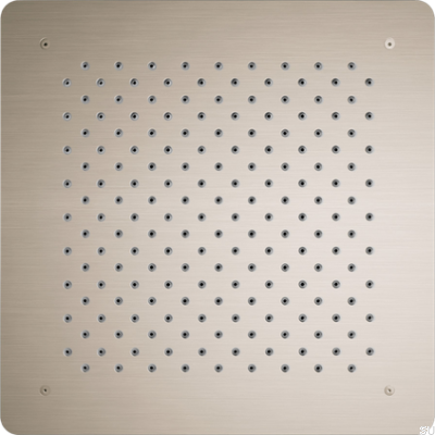 Głowica prysznicowa deszczownica podtynkowa kwadratowa 400 ZSOF097 Mosiężna Niklowana Szczotkowana