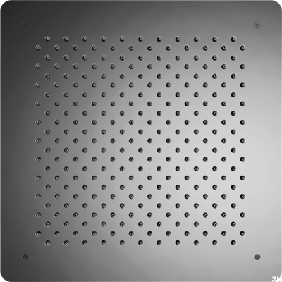 Głowica prysznicowa deszczownica podtynkowa kwadratowa 500 ZSOF098 Mosiężna Czarna Chromowana