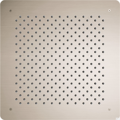 Głowica prysznicowa deszczownica podtynkowa kwadratowa 500 ZSOF098 Mosiężna Niklowana Szczotkowana