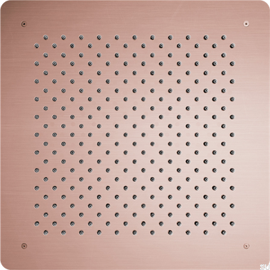 Głowica prysznicowa deszczownica podtynkowa kwadratowa 500 ZSOF098 Miedziana Szczotkowana Nielakierowana