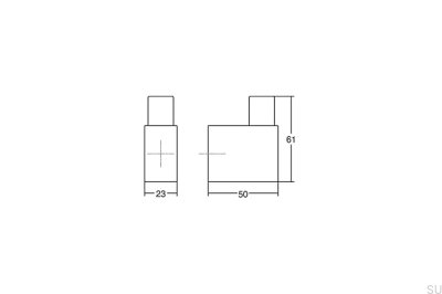 Wieszak ścienny Casey 23 Aluminiowy Biały z Drewnem Dębowym Eco