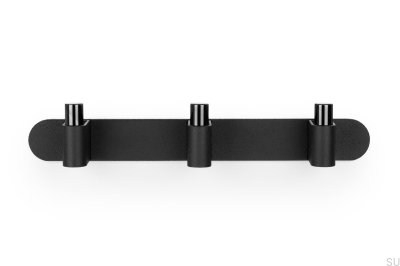 Wieszak ścienny Casey Rack 340 Aluminiowy Czarny Tytanowy Polerowany