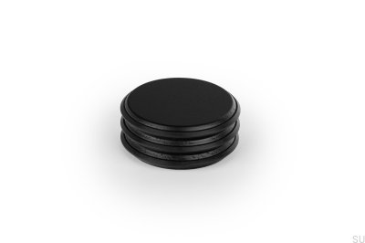 Stoper do drzwi Podłogowy Pulse 66 Drewniany Dębowy Czarny Mat