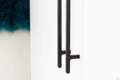 Uchwyt meblowy podłużny Flat Line 430 Aluminium Czarne