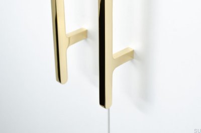 Uchwyt meblowy podłużny Flat Line 430 Mosiądz Polerowany Nielakierowany