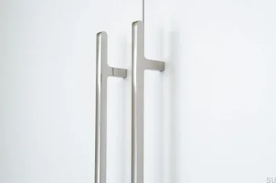 Uchwyt meblowy podłużny Flat Line 430 Stal Polerowana