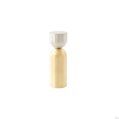 Wieszak ścienny Kokeshi Mix 1856 Stal Szczotkowana z Mosiądzem Szczotkowanym Nielakierowany