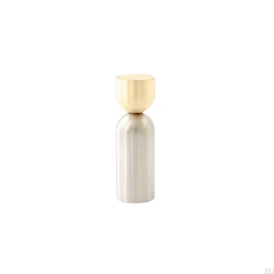 Wieszak ścienny Kokeshi Mix 1856 Mosiądz Szczotkowany Nielakierowany ze Stalą Szczotkowaną