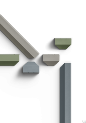 Uchwyt meblowy krawędziowy Modena 300 Metalowy Zielony