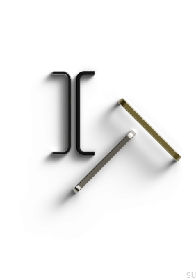 Uchwyt meblowy podłużny Positano 128 Metalowy Czarny Mat