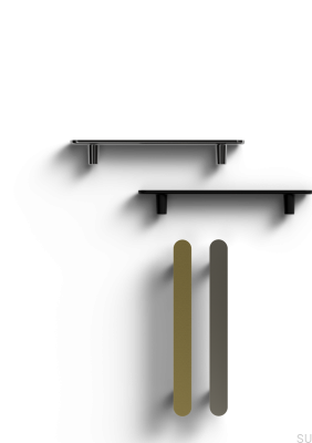 Uchwyt meblowy podłużny Cesano 128 Metalowy Czarny Mat