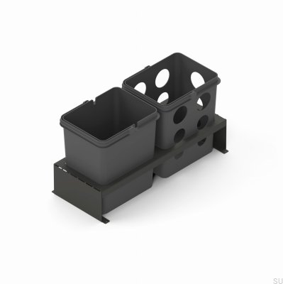 System pojemników do segregacji odpadów Merida 60x35 Ciemnoszary
