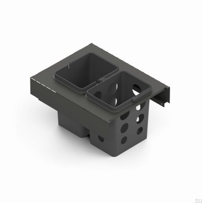 System pojemników do segregacji odpadów Toledo 40x45 Ciemnoszary