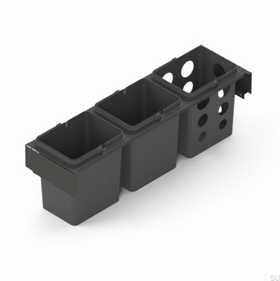 System pojemników do segregacji odpadów Toledo 80x35 Ciemnoszary