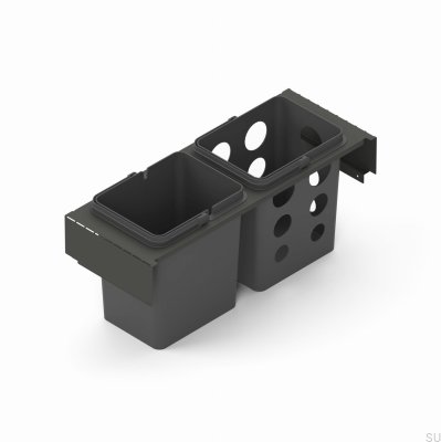 System pojemników do segregacji odpadów Toledo 60x35 Ciemnoszary