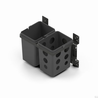 System pojemników do segregacji odpadów Alicante 27x42 Ciemnoszary