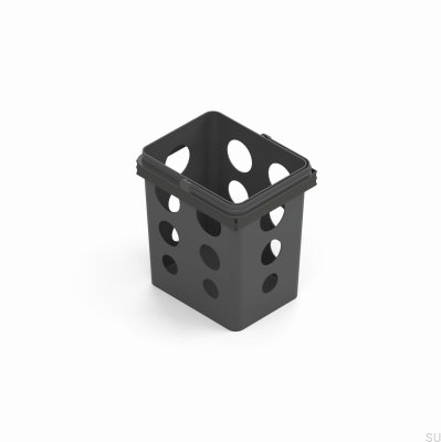 Pojemnik do segregacji odpadów Alicante 22x18 z otworami Ciemnoszary