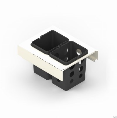 System pojemników do segregacji odpadów Toledo 40x45 Silk White