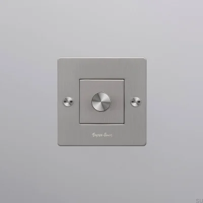 Ściemniacz z logotypem LED Cross 1G 250W Stalowy Srebrny Standard Europejski