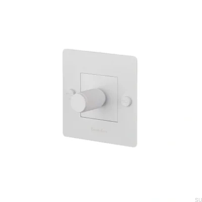 Ściemniacz z logotypem LED Cross 1G 250W Stalowy Biały Standard Europejski