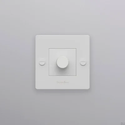 Ściemniacz z logotypem LED Cross 1G 250W Stalowy Biały Standard Europejski