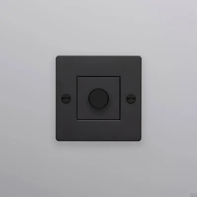 Ściemniacz bez logotypu LED Cross 1G 250W Stalowy Czarny Standard Europejski