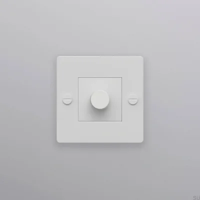 Ściemniacz bez logotypu LED Cross 1G 250W Stalowy Biały Standard Europejski