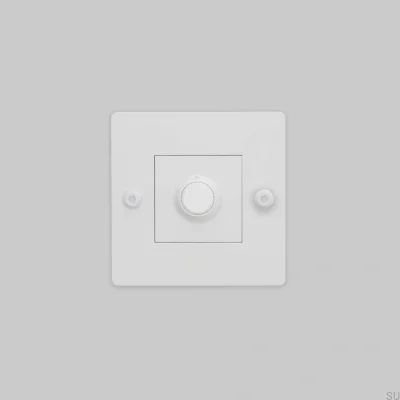 Ściemniacz z włącznikiem z logotypem LED Linear 1G 250W Stalowy Biały Standard Europejski