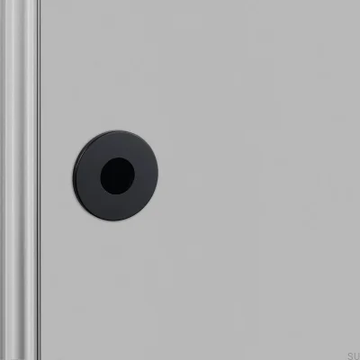 Szyld okrągły Swiss 38 mm Stalowy Czarny Standard Szwajcarski