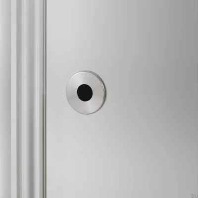 Szyld okrągły Swiss 38 mm Stalowy Srebrny Standard Szwajcarski