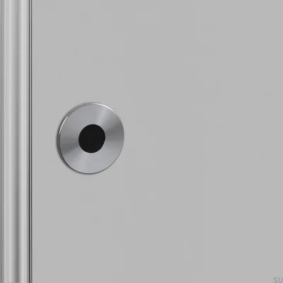 Szyld okrągły Swiss 38 mm Stalowy Srebrny Standard Szwajcarski