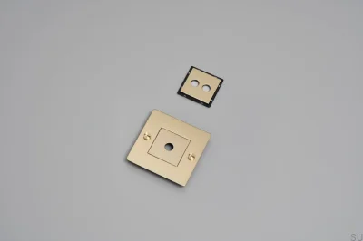 Ramka z wypełnieniem bez logotypu Plate 1G Mosiężna Standard Europejski