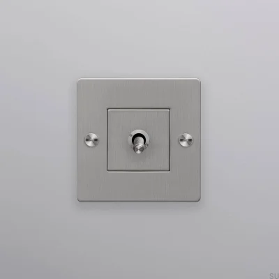 Włącznik pojedynczy bez logotypu Cross 1G Stalowy Srebrny Standard Europejski