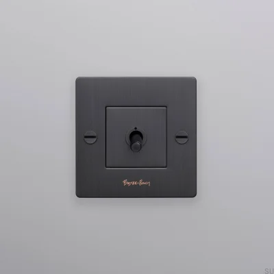 Włącznik pojedynczy z logotypem Cross 1G Mosiężny Palony Brąz Standard Europejski