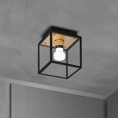 Lampa sufitowa Caged Wet S Mosiężna