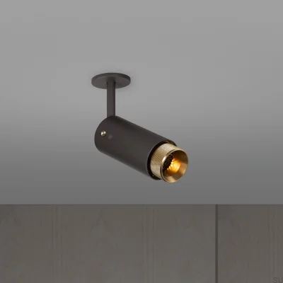 Lampa regulowana punktowa Exhaust Cross Stalowa Grafitowa z Mosiężnym