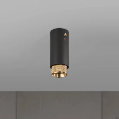Lampa sufitowa punktowa Exhaust Cross Stalowa Grafitowa ze Mosiężnym
