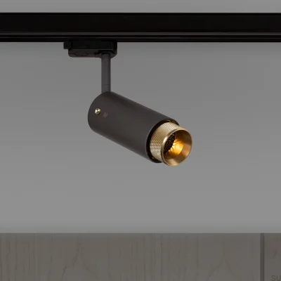 Lampa szynowa punktowa Exhaust Cross Stalowa Grafitowa z Mosiężnym