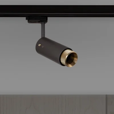 Lampa szynowa punktowa Exhaust Cross Stalowa Grafitowa z Mosiężnym