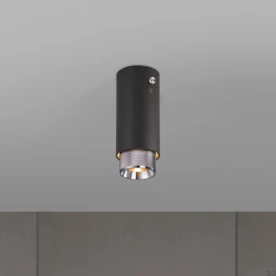 Lampa sufitowa punktowa Exhaust Cross Stalowa Grafitowa ze Srebrnym