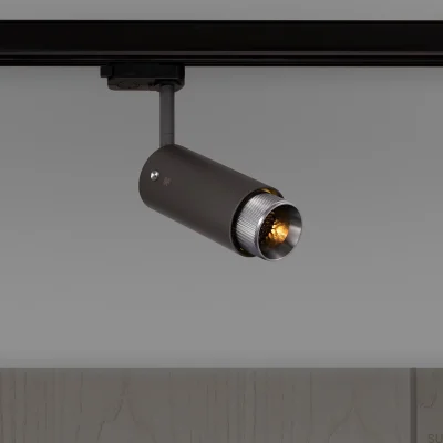 Lampa szynowa punktowa Exhaust Cross Stalowa Grafitowa ze Srebrnym