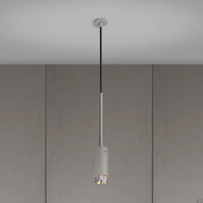 Lampa wisząca punktowa Exhaust Cross Stalowa Szara ze Srebrnym