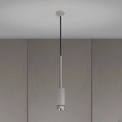 Lampa wisząca punktowa Exhaust Cross Stalowa Szara ze Srebrnym