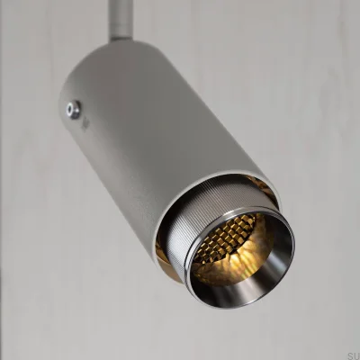 Lampa regulowana punktowa Exhaust Linear Stalowa Szara ze Srebrnym
