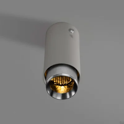 Lampa sufitowa punktowa Exhaust Linear Stalowa Szara ze Srebrnym
