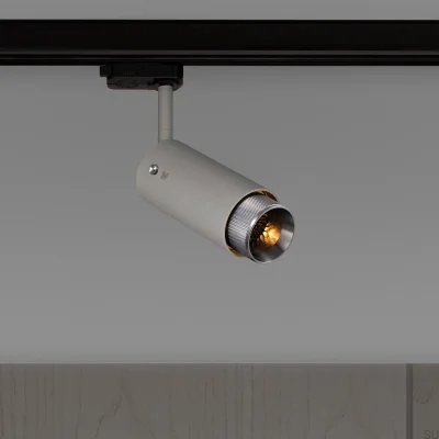 Lampa szynowa punktowa Exhaust Cross Stalowa Szara ze Srebrnym