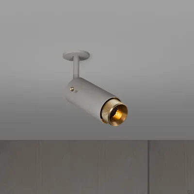 Lampa regulowana punktowa Exhaust Cross Stalowa Szara z Mosiężnym